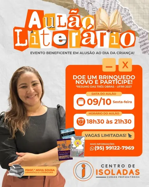 Arte do evento Aulão Literário